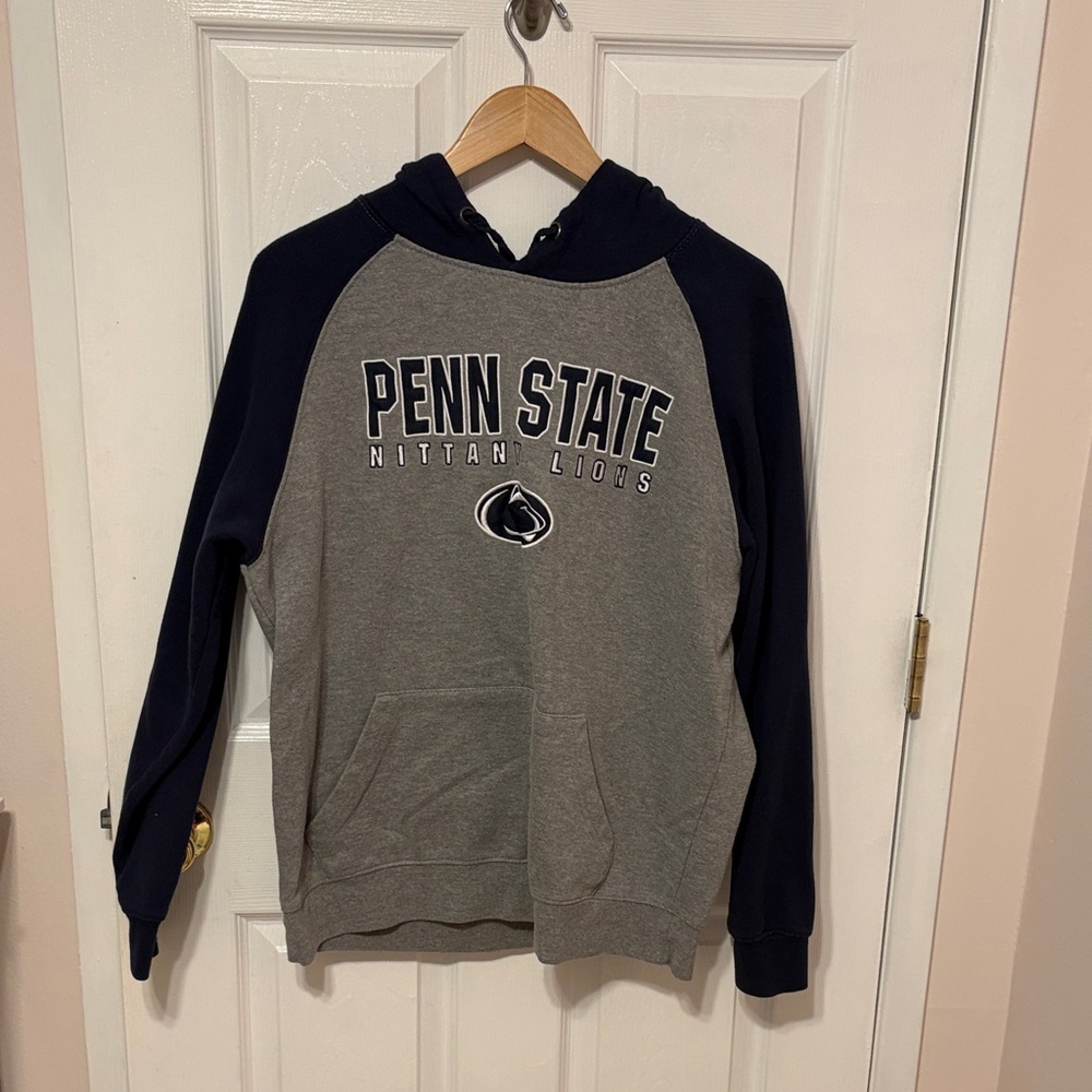 Colosseum Penn State Gray and Navy Hoodie